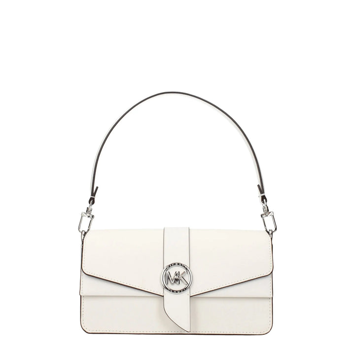 White Leather Handbag Michael Kors