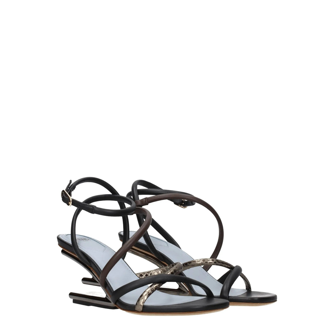 Multicolor Leather Sandals Fendi