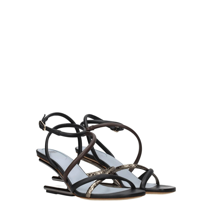 Multicolor Leather Sandals Fendi