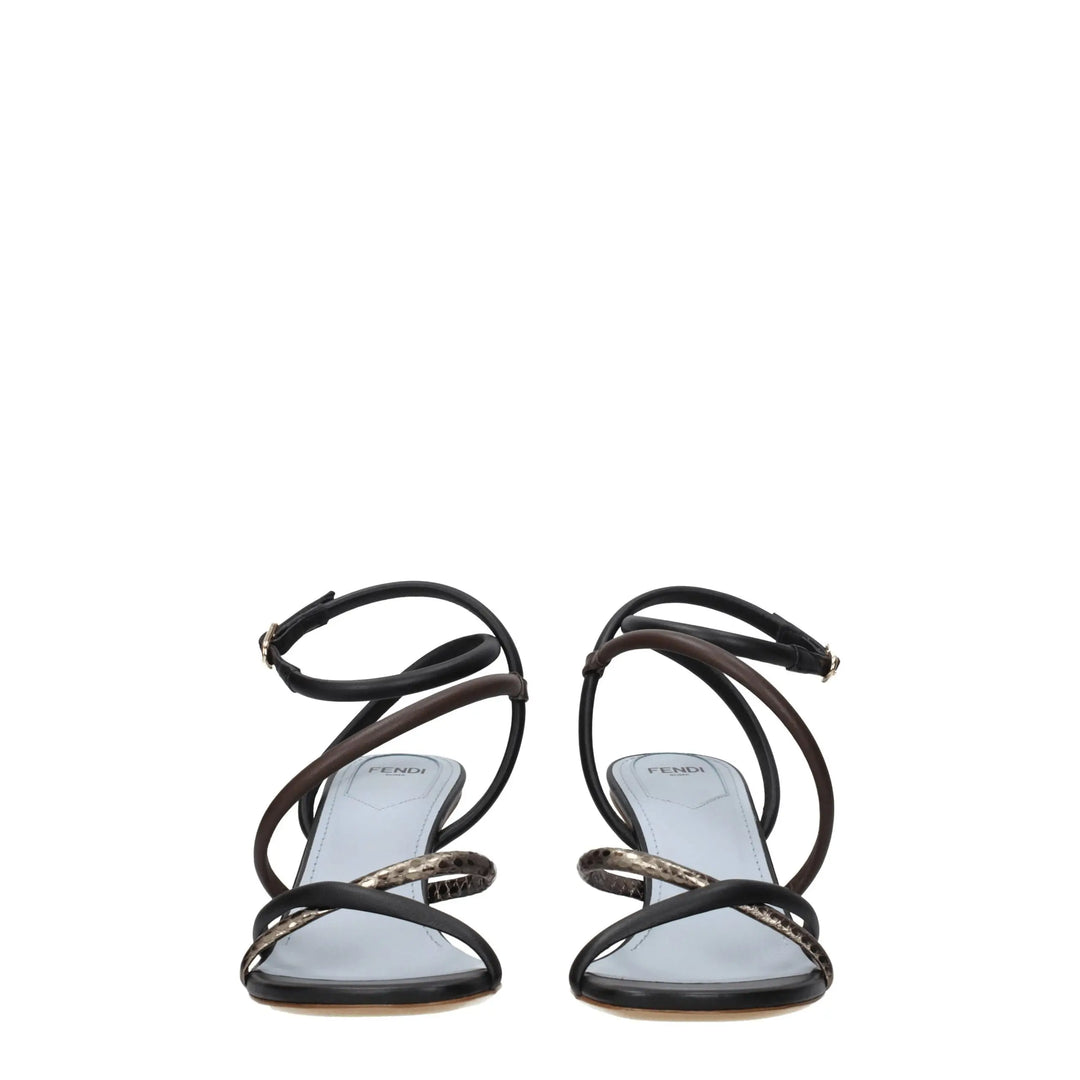 Multicolor Leather Sandals Fendi