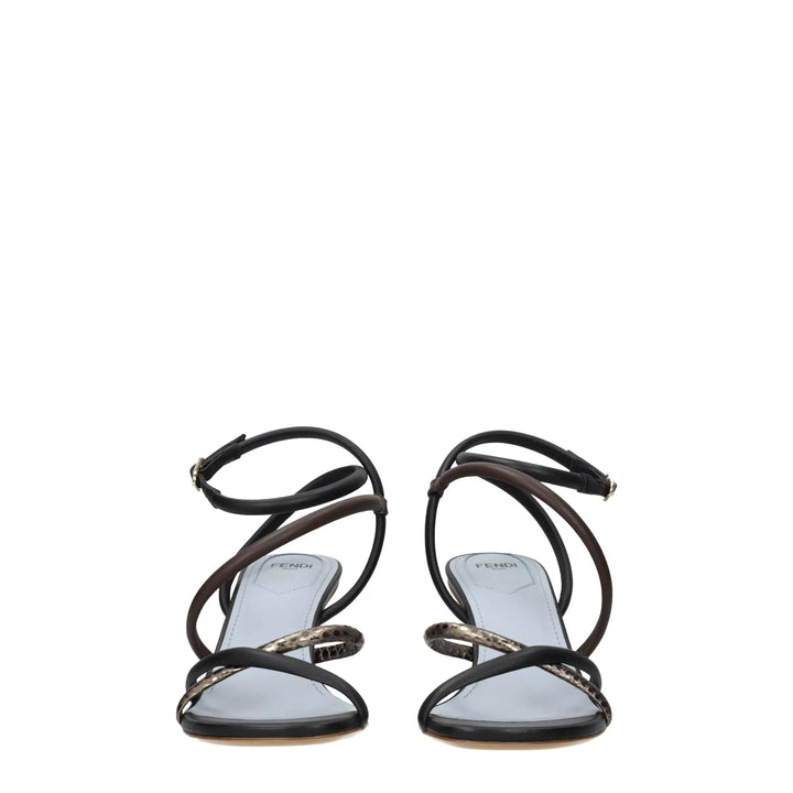 Multicolor Leather Sandals Fendi