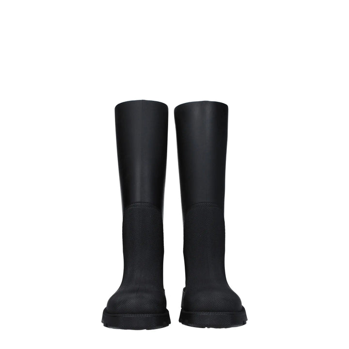 Black Cotton Rain Boots Burberry