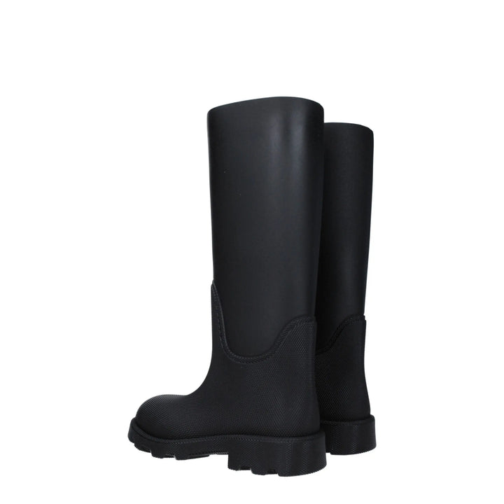 Black Cotton Rain Boots Burberry