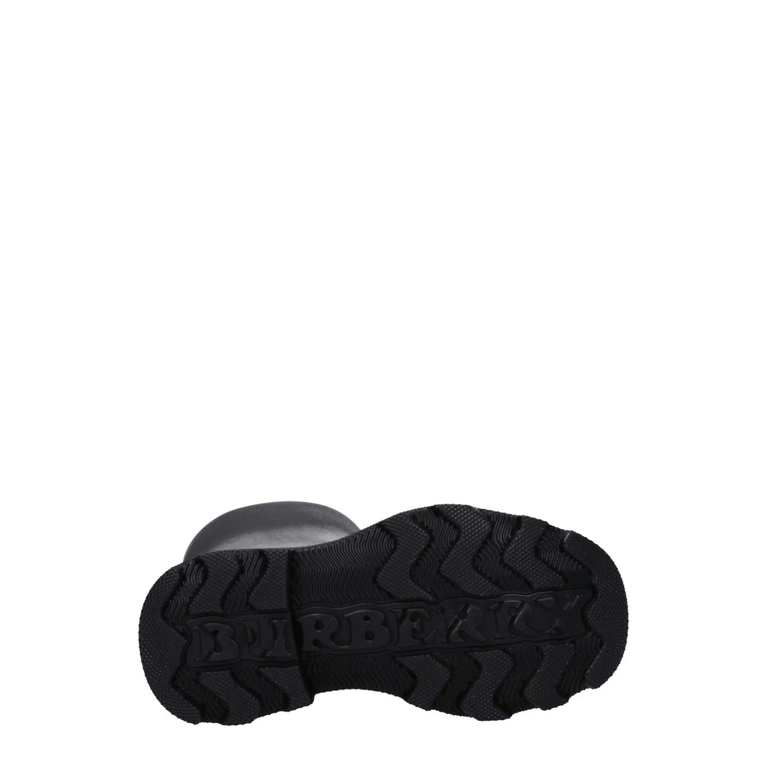 Black Cotton Rain Boots Burberry