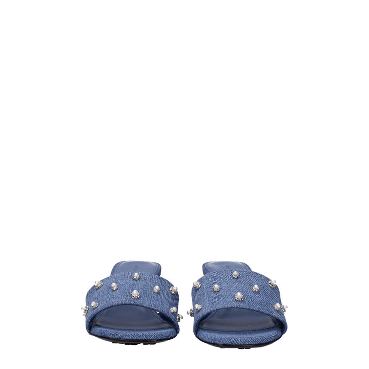 Blue Fabric Flat Sandals Givenchy