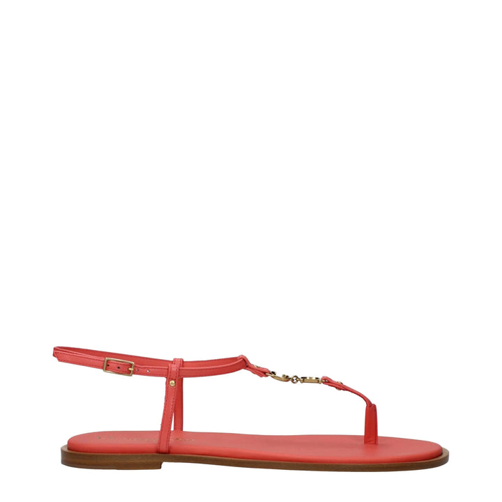 Pink Leather Flip-Flop Sandals Christian Dior