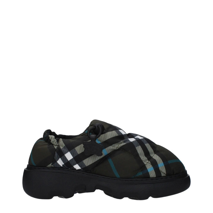 Green Fabric Slip-On Loafers Burberry