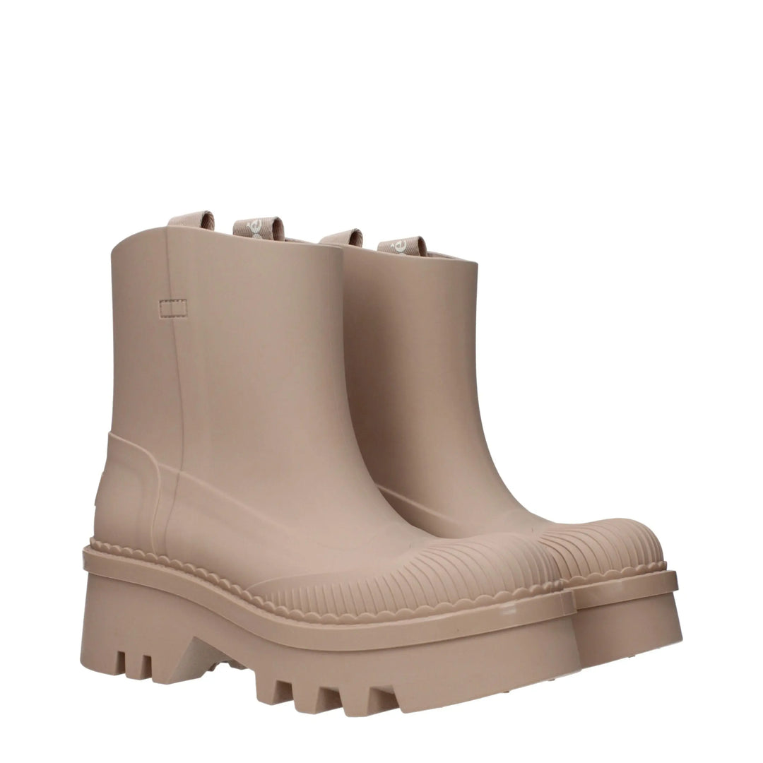Pink Cotton Ankle Boots Chloé