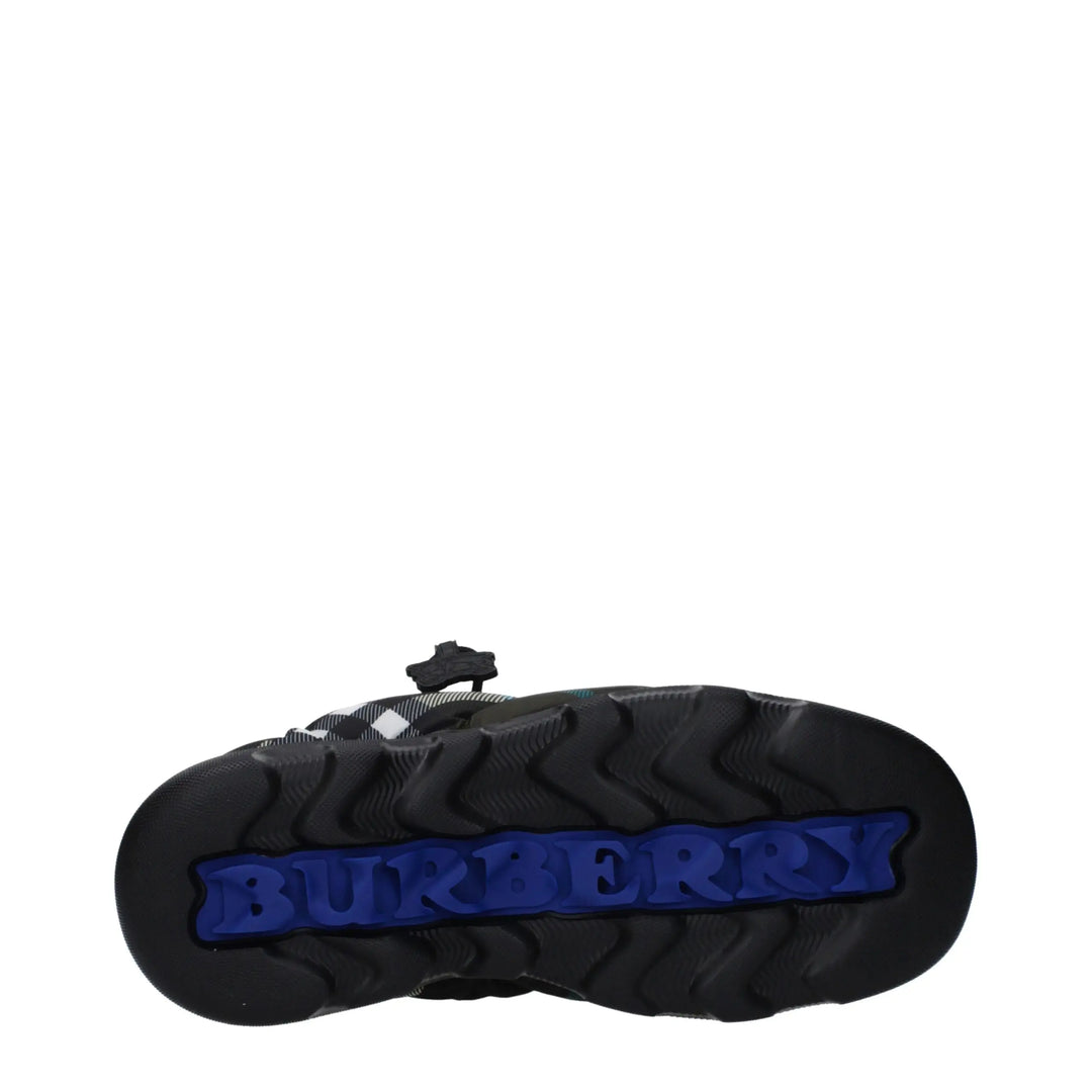 Green Fabric Slip-On Loafers Burberry