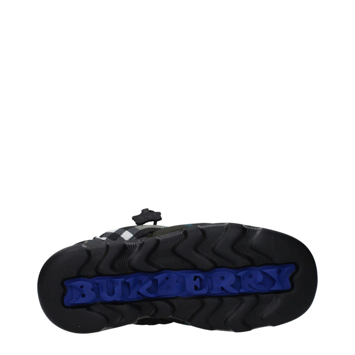 Green Fabric Slip-On Loafers Burberry
