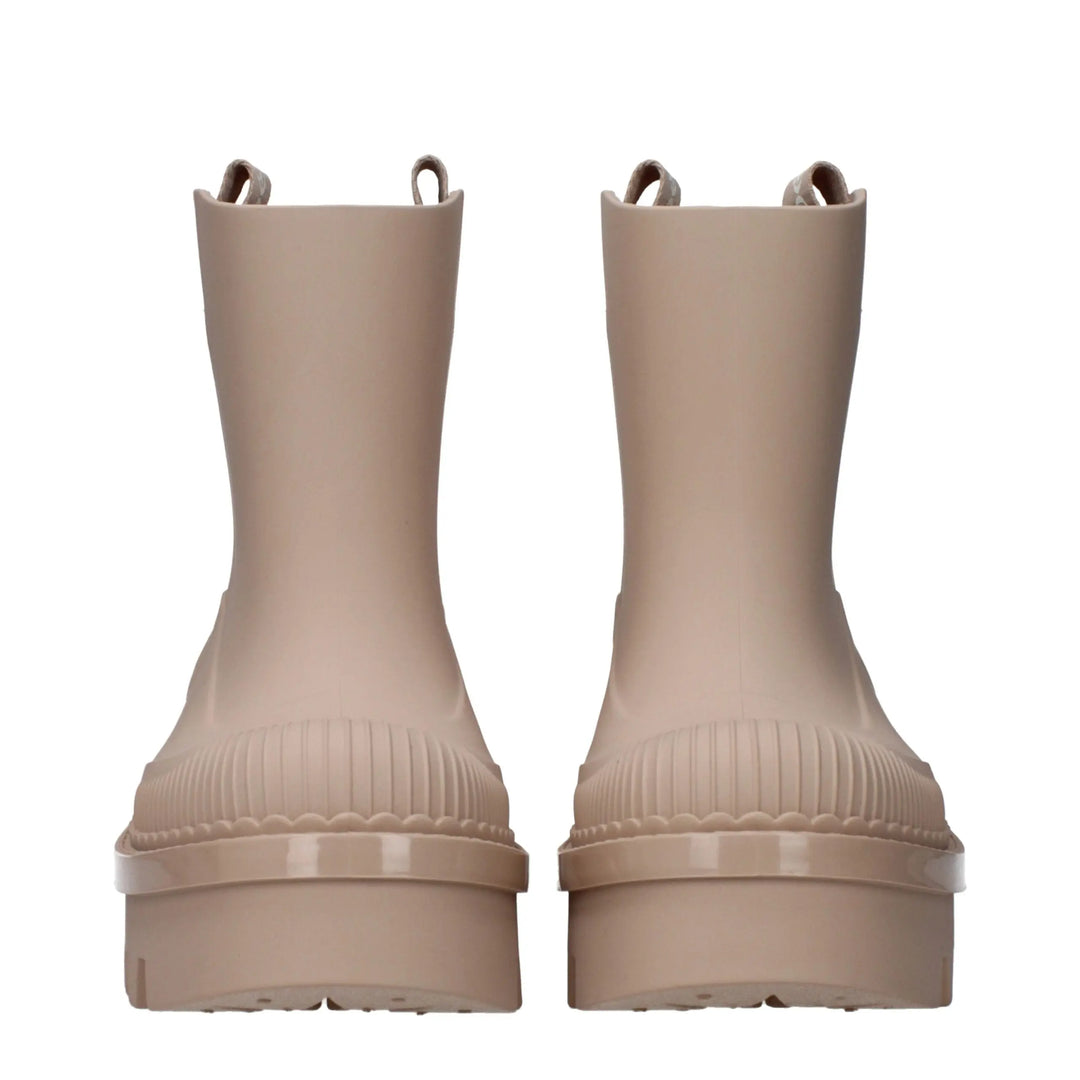 Pink Cotton Ankle Boots Chloé