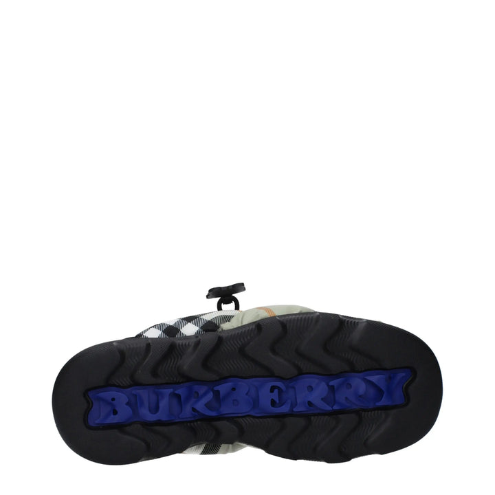 Green Fabric Slip-On Loafers Burberry