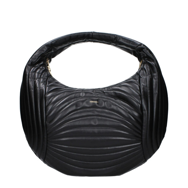 Black Leather Handbag Salvatore Ferragamo