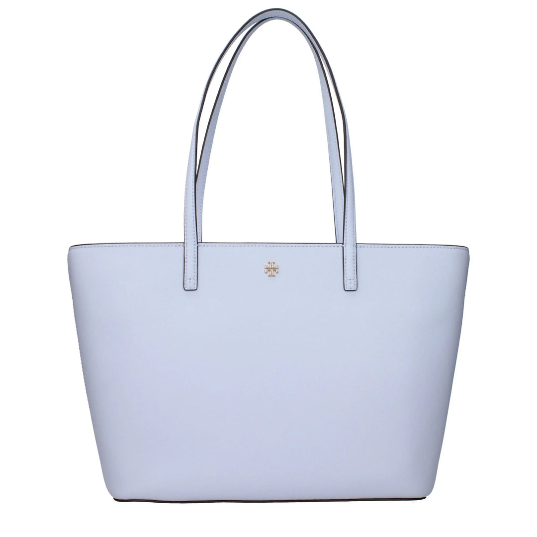 Light Blue Leather Shoulder Bag Tory Burch