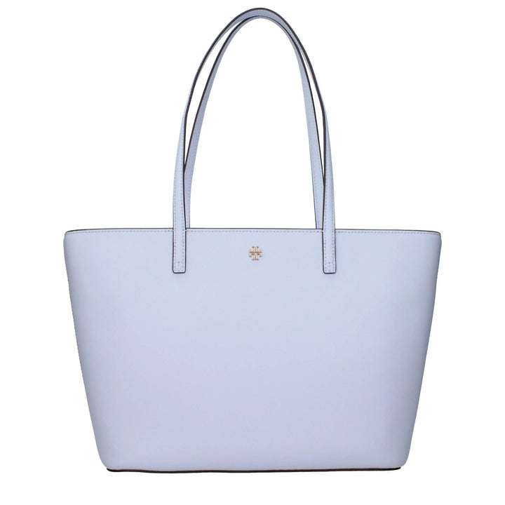 Light Blue Leather Shoulder Bag Tory Burch