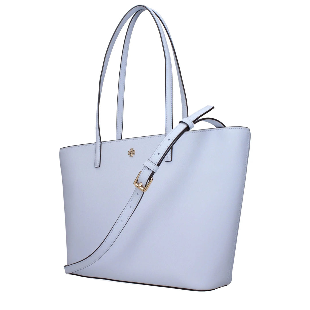 Light Blue Leather Shoulder Bag Tory Burch