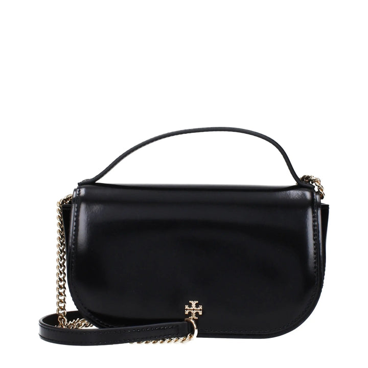 Black Leather Handbag Tory Burch