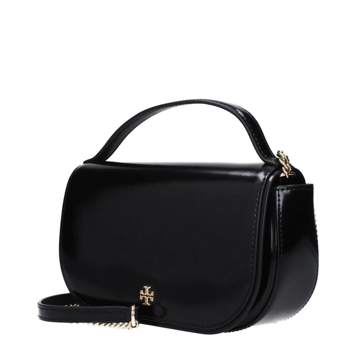 Black Leather Handbag Tory Burch