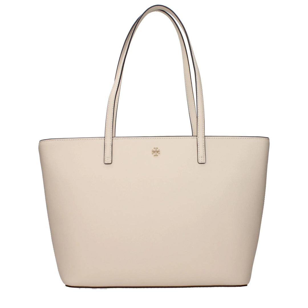 Beige Leather Shoulder Bag Tory Burch