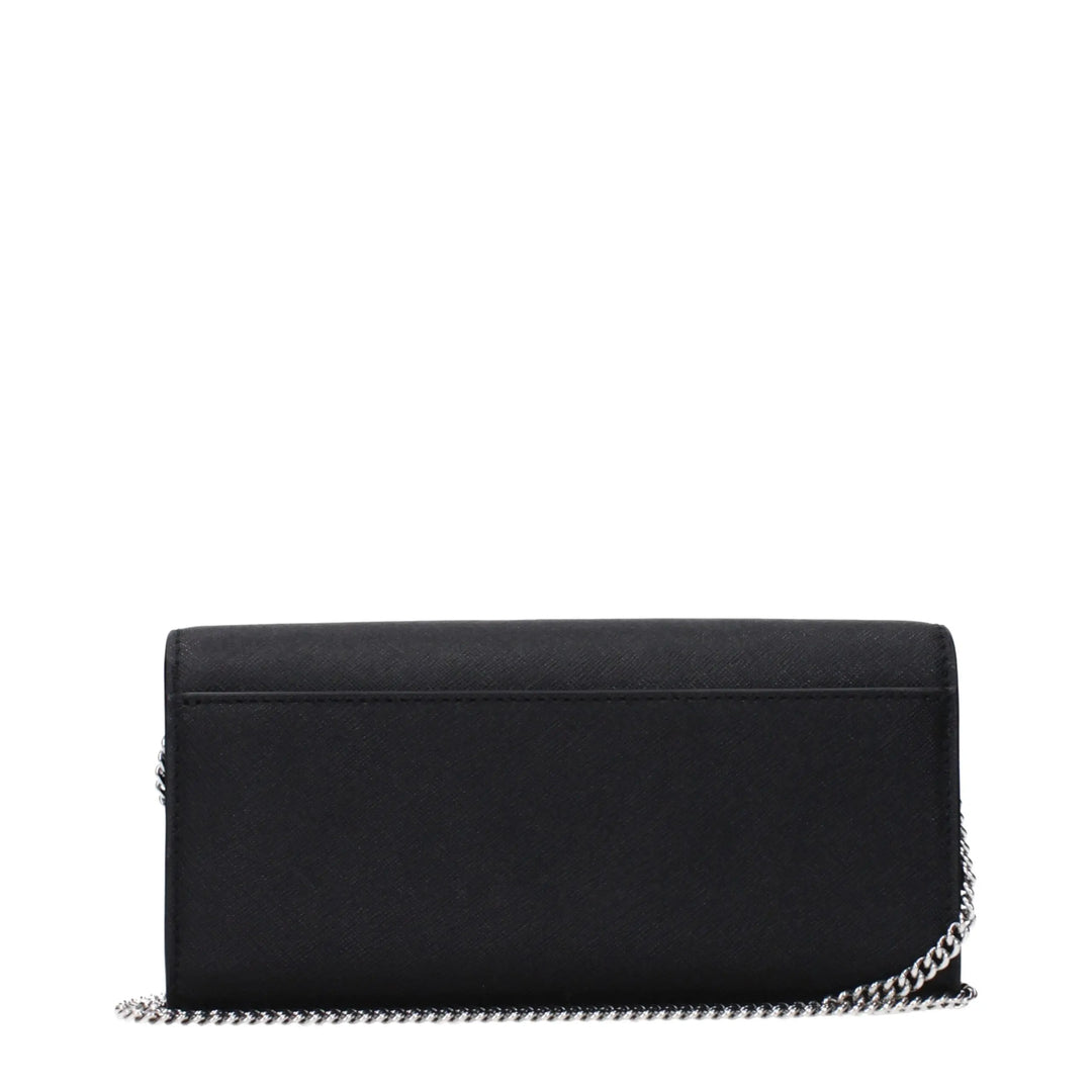 Black Leather Clutch Bag Tory Burch