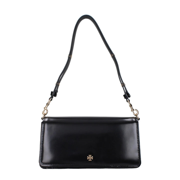 Black Leather Shoulder Bag Tory Burch