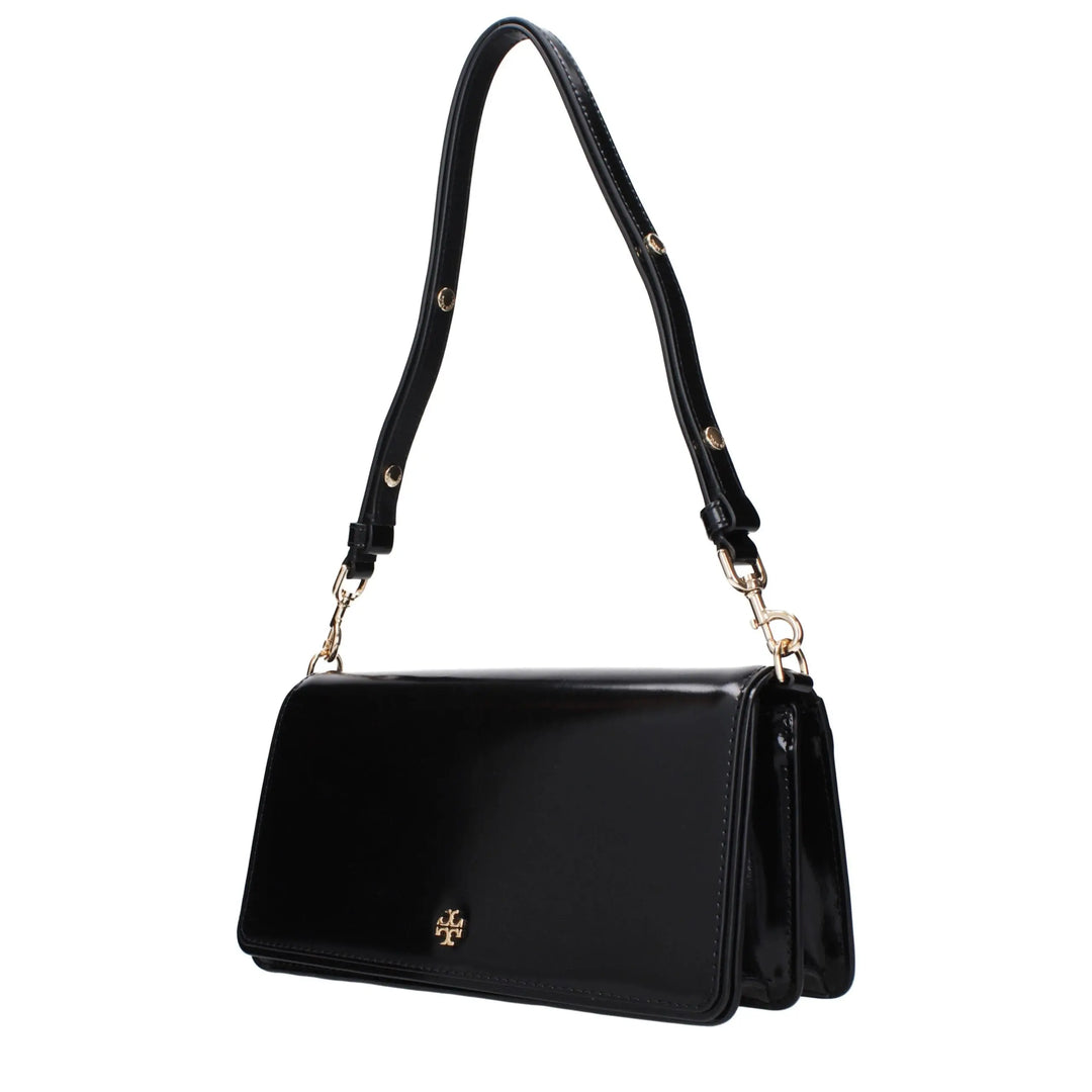 Black Leather Shoulder Bag Tory Burch