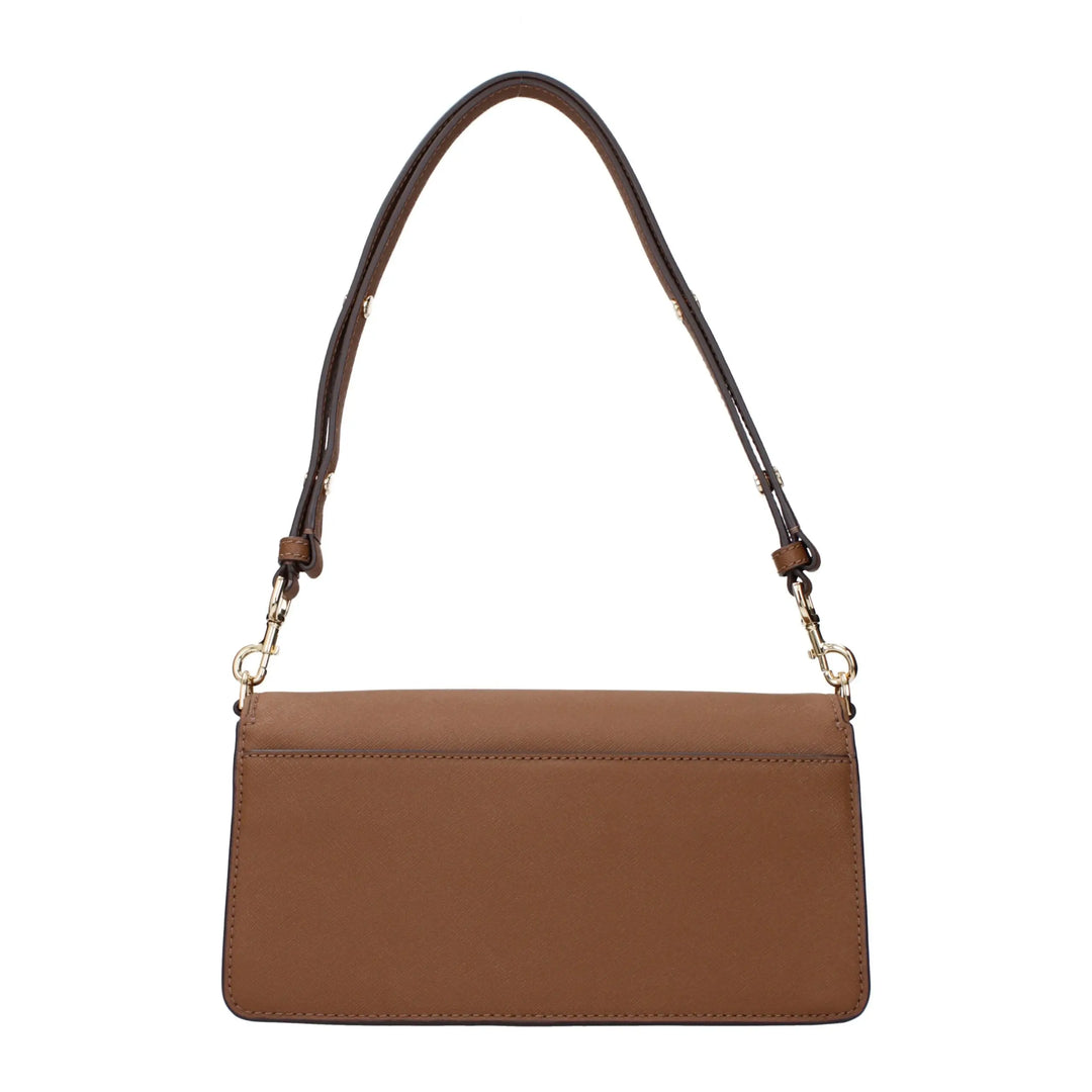 Brown Leather Shoulder Bag Tory Burch
