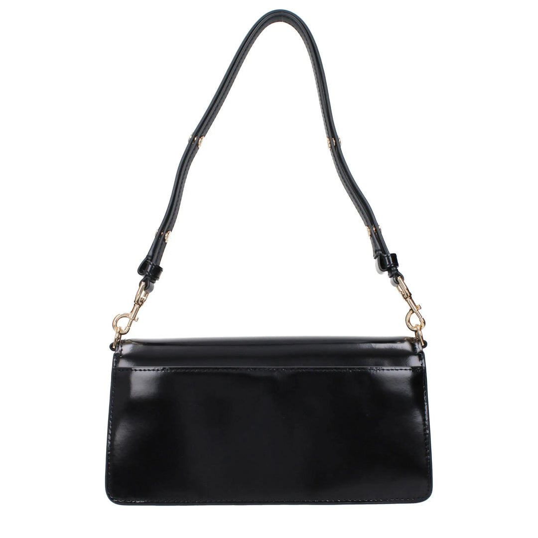 Black Leather Shoulder Bag Tory Burch