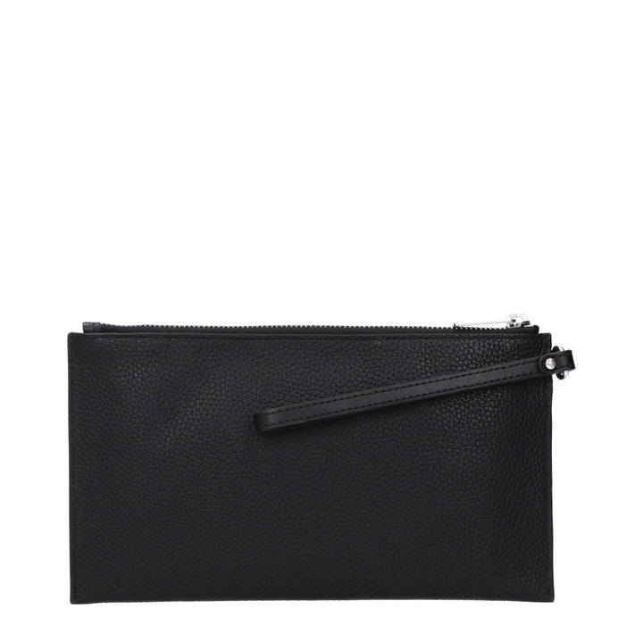 Black Leather Clutch Bag Michael Kors