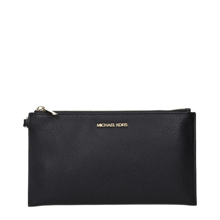 Black Leather Clutch Bag Michael Kors