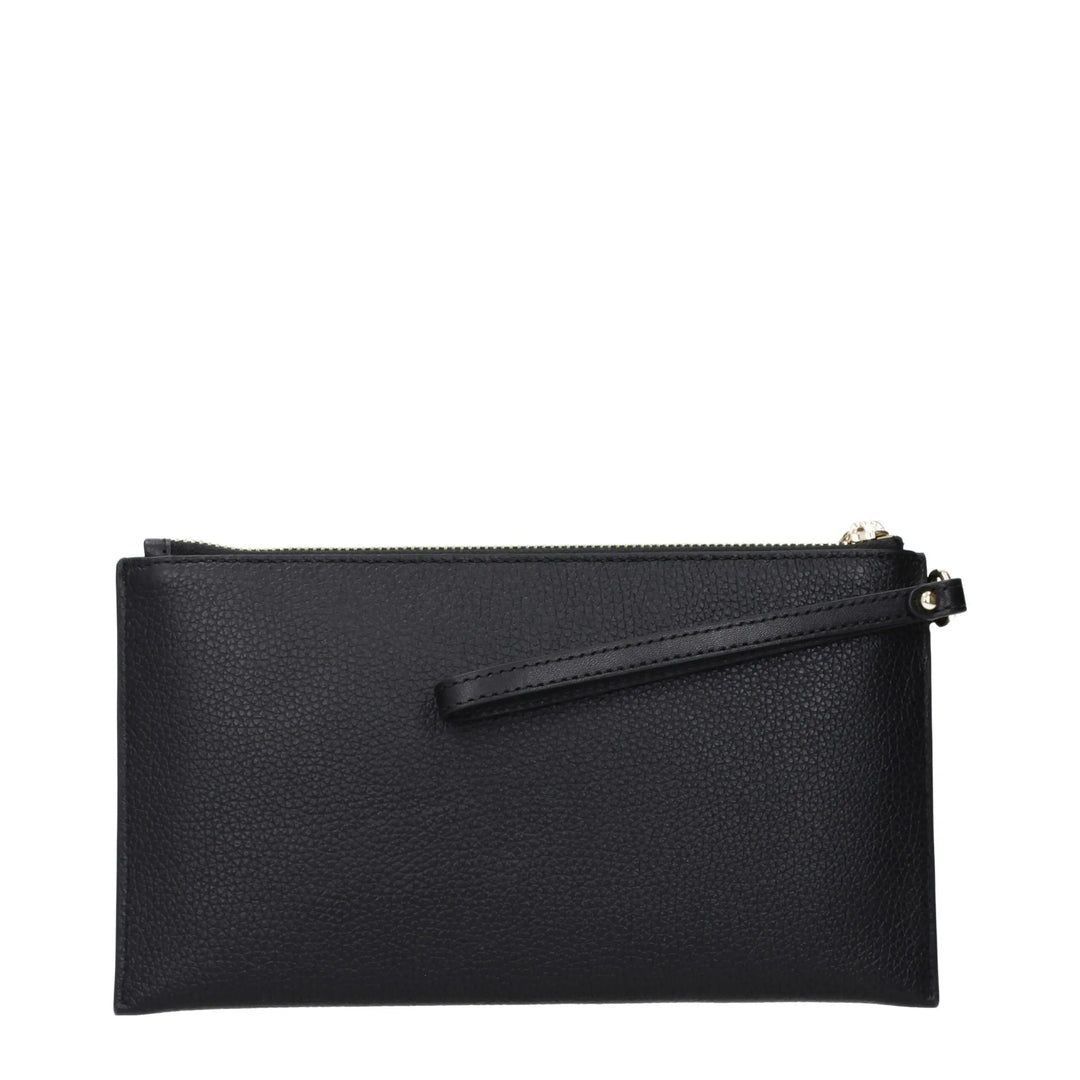 Black Leather Clutch Bag Michael Kors