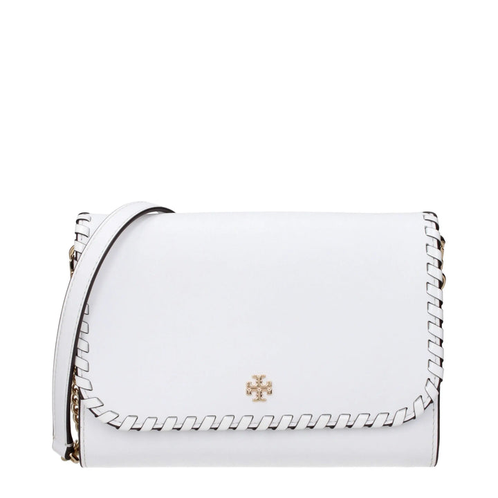 White Leather Clutch Bag Tory Burch