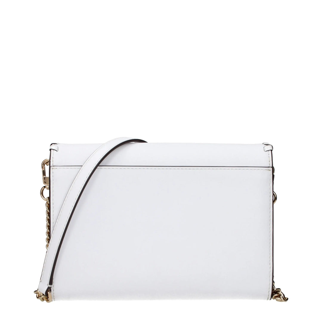 White Leather Clutch Bag Tory Burch