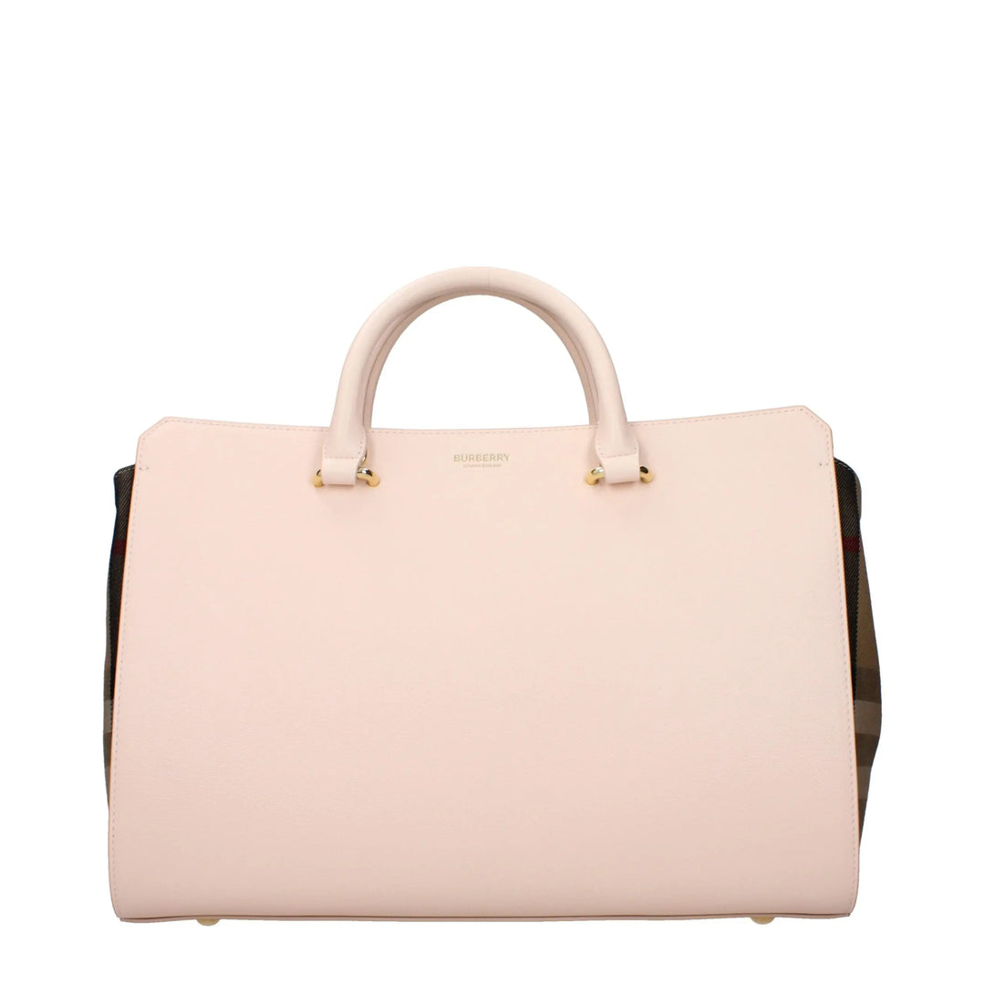 Pink Leather Handbag Burberry