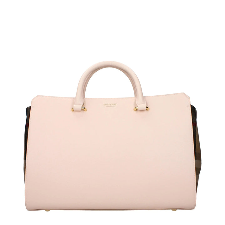 Pink Leather Handbag Burberry