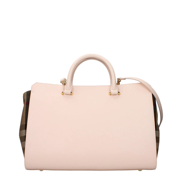 Pink Leather Handbag Burberry