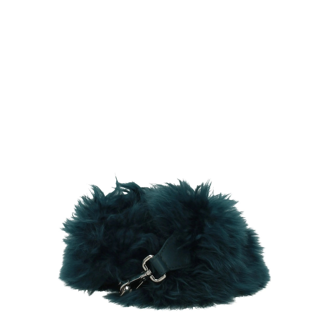 Green Leather Shoulder Bag Fendi