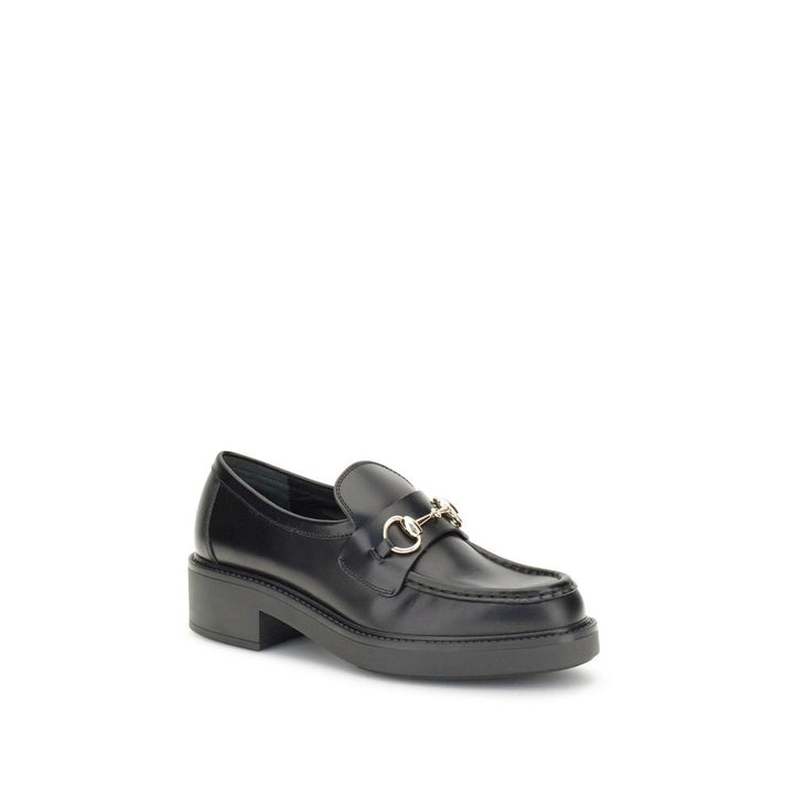 Black Calf Leather Bos Taurus Slip-On Loafers Gucci