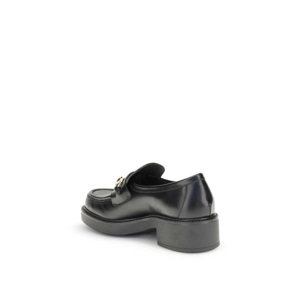 Black Calf Leather Bos Taurus Slip-On Loafers Gucci