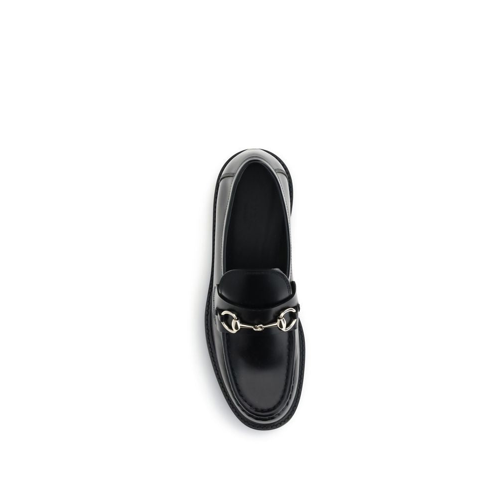 Black Calf Leather Bos Taurus Slip-On Loafers Gucci