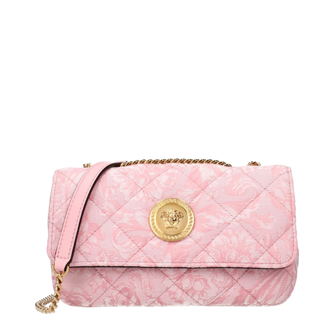 Pink Fabric Shoulder Bag Versace