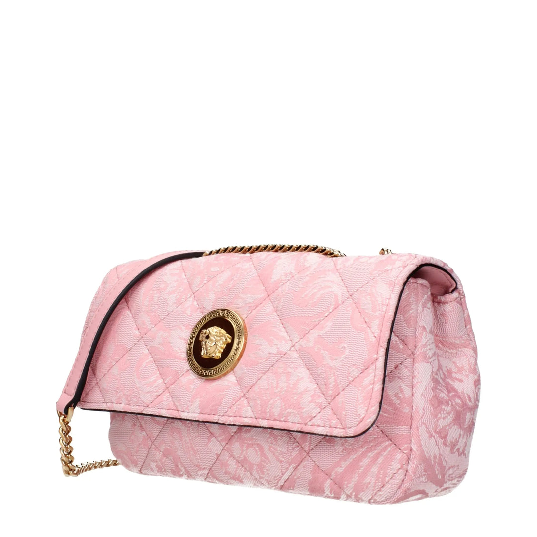 Pink Fabric Shoulder Bag Versace