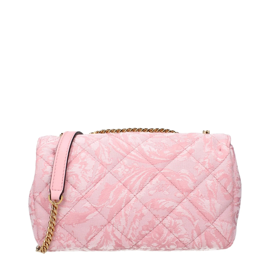 Pink Fabric Shoulder Bag Versace