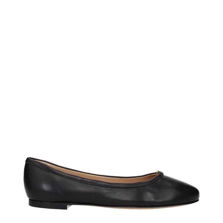 Black Leather Ballet Flats Chloé