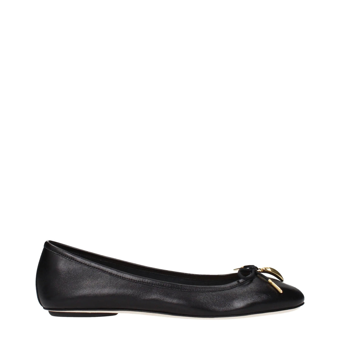 Black Leather Ballet Flats Chloé