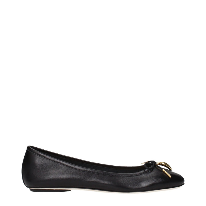 Black Leather Ballet Flats Chloé