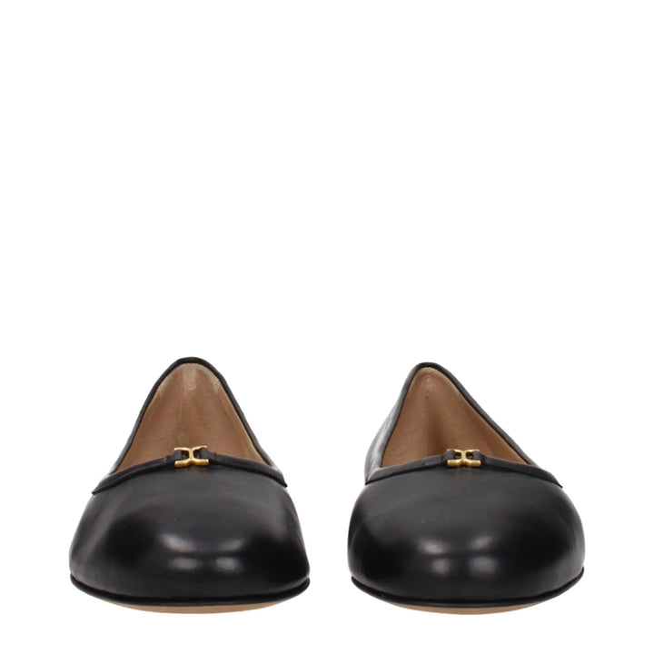 Black Leather Ballet Flats Chloé