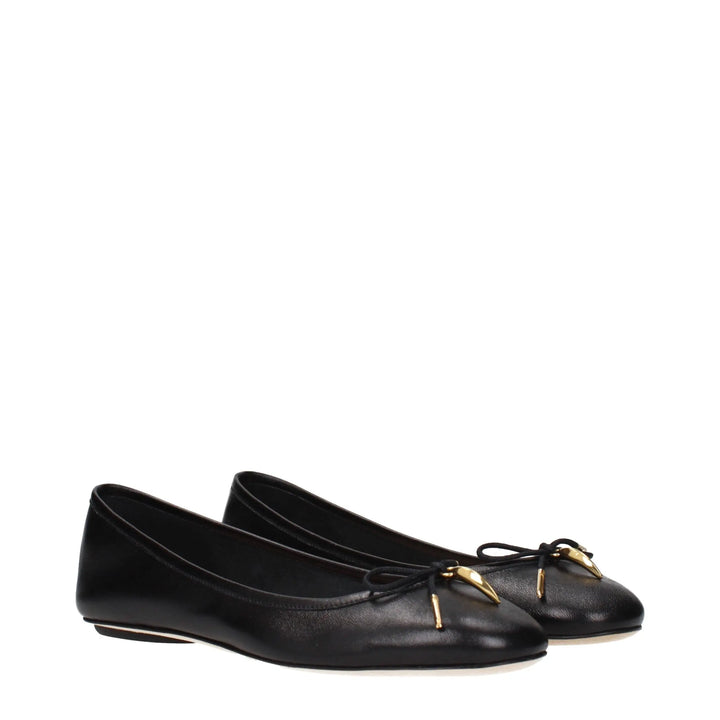 Black Leather Ballet Flats Chloé