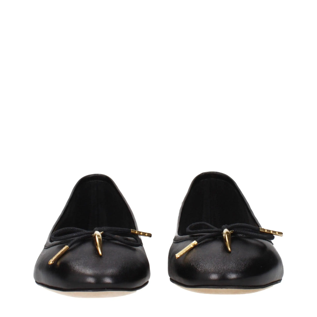 Black Leather Ballet Flats Chloé