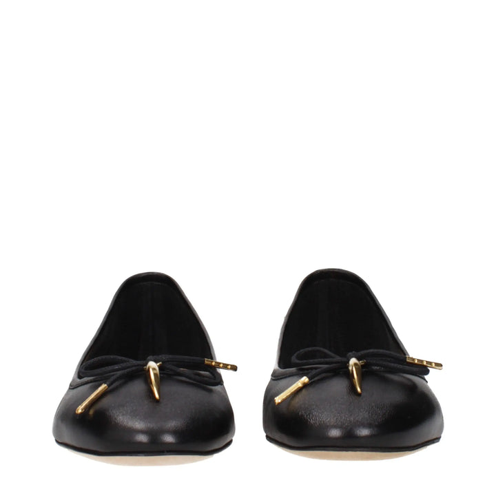 Black Leather Ballet Flats Chloé